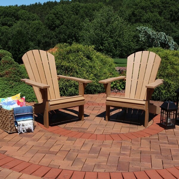 Shop Sunnydaze All-Weather Adirondack Chair Set of 2- Faux ...
