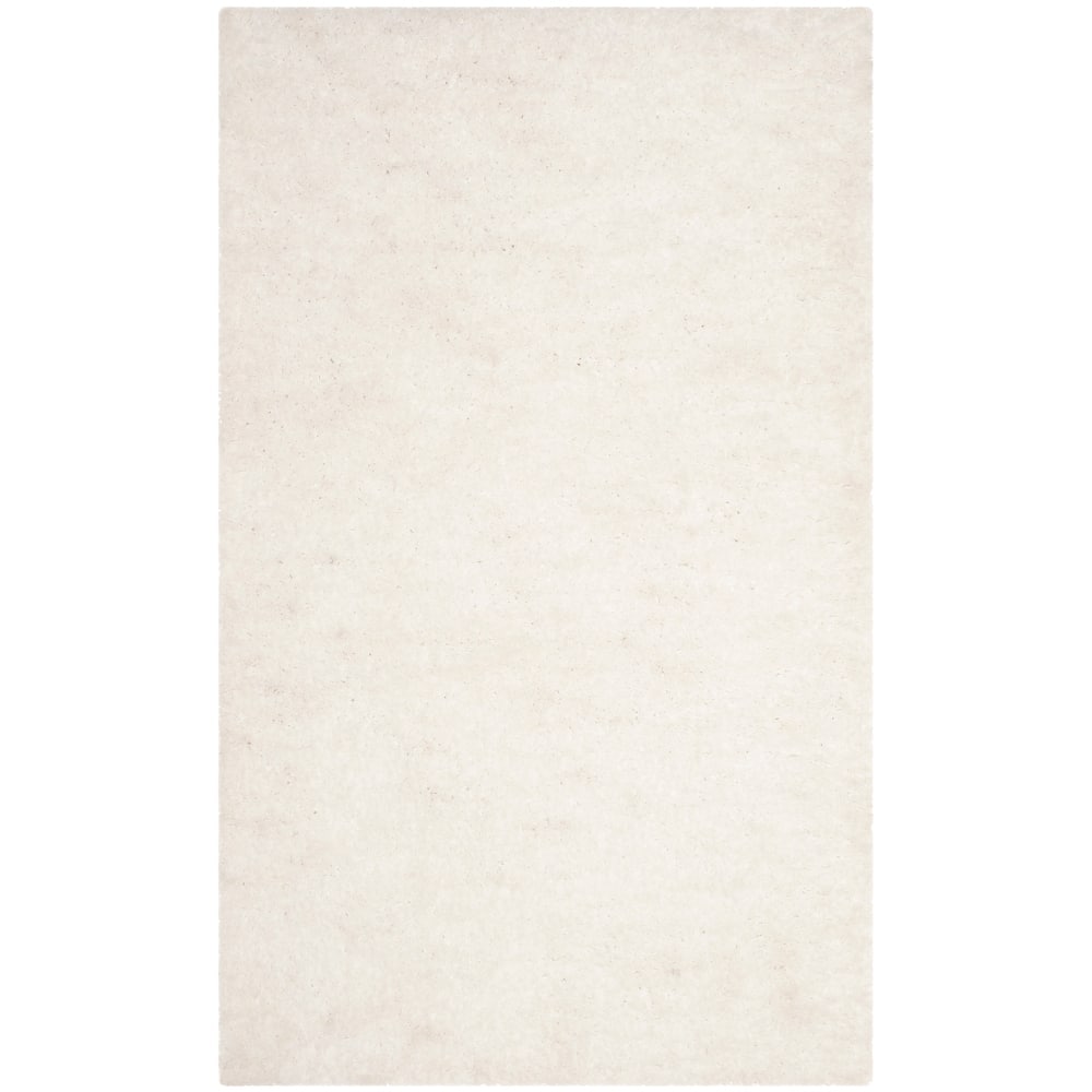 SAFAVIEH Handmade Sheep Shag Dochia Solid Polyester Rug