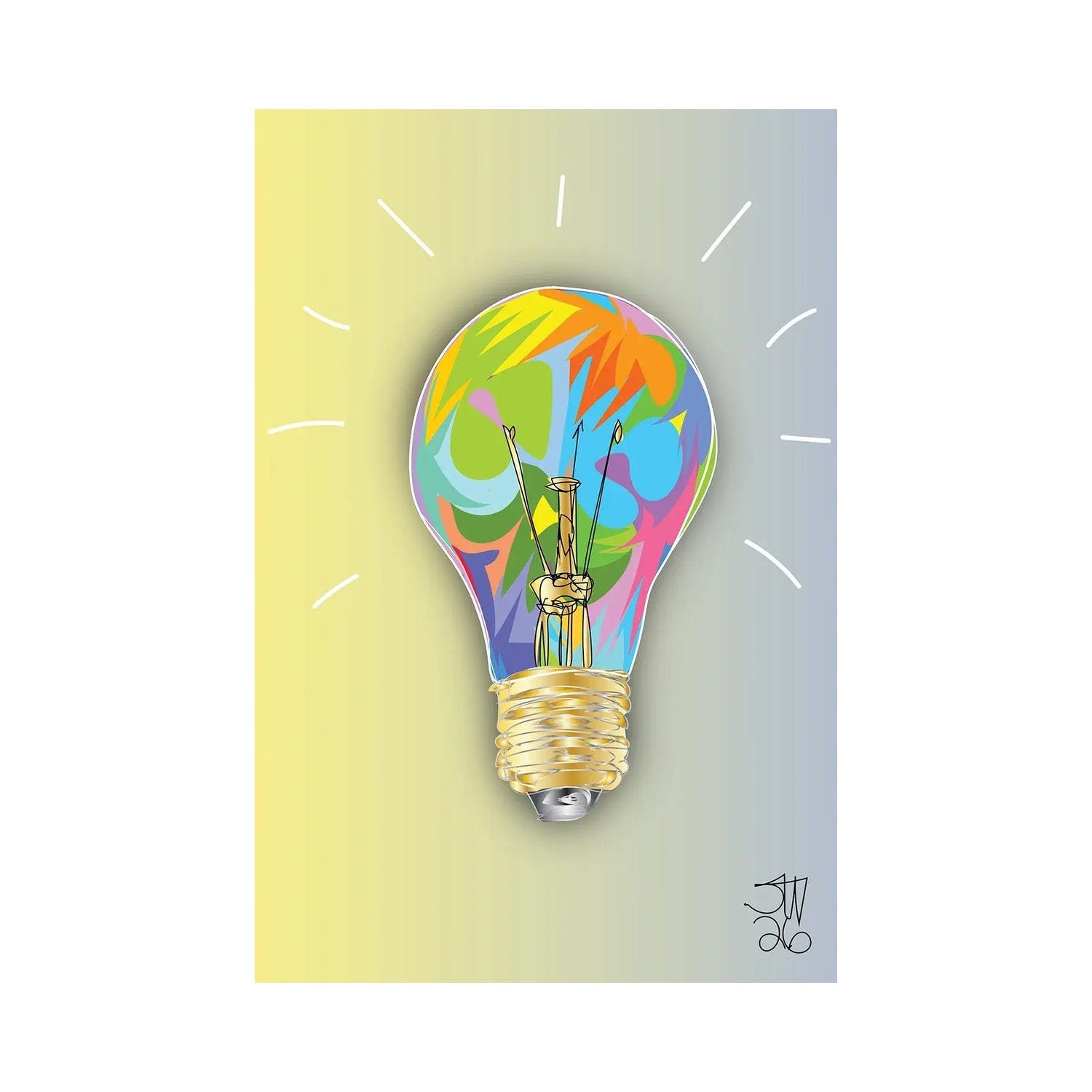 "Light Bulb 2026" by TECHNODROME1 Canvas Print