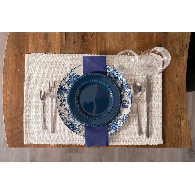 Fabstyles Casual Classic Set of 4 Thick Cotton Heavyweight Placemats