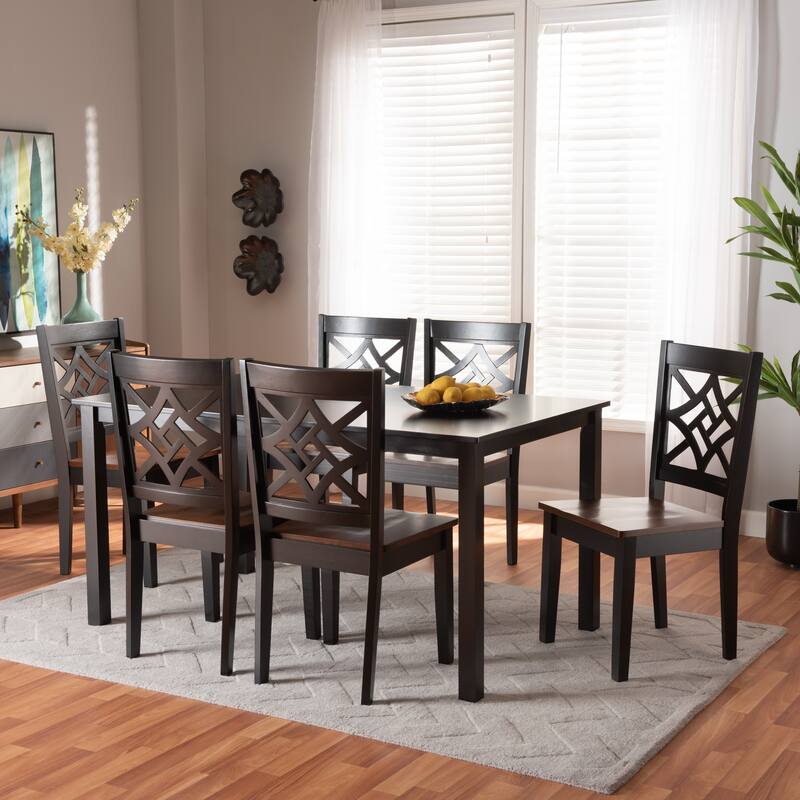 Nicolette Modern and Contemporary Transitional 7-PC Dining Set