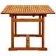 preview thumbnail 35 of 42, vidaXL Garden Dining Table (59.1"-78.7")x39.4"x29.5" Solid Acacia Wood