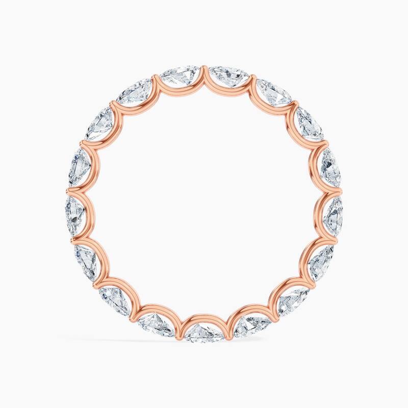 Auriya 14k Gold Pear East-West Lab Grown Diamond Eternity Band 1.70 - 6.75 ct. tw. (F-G, VS)