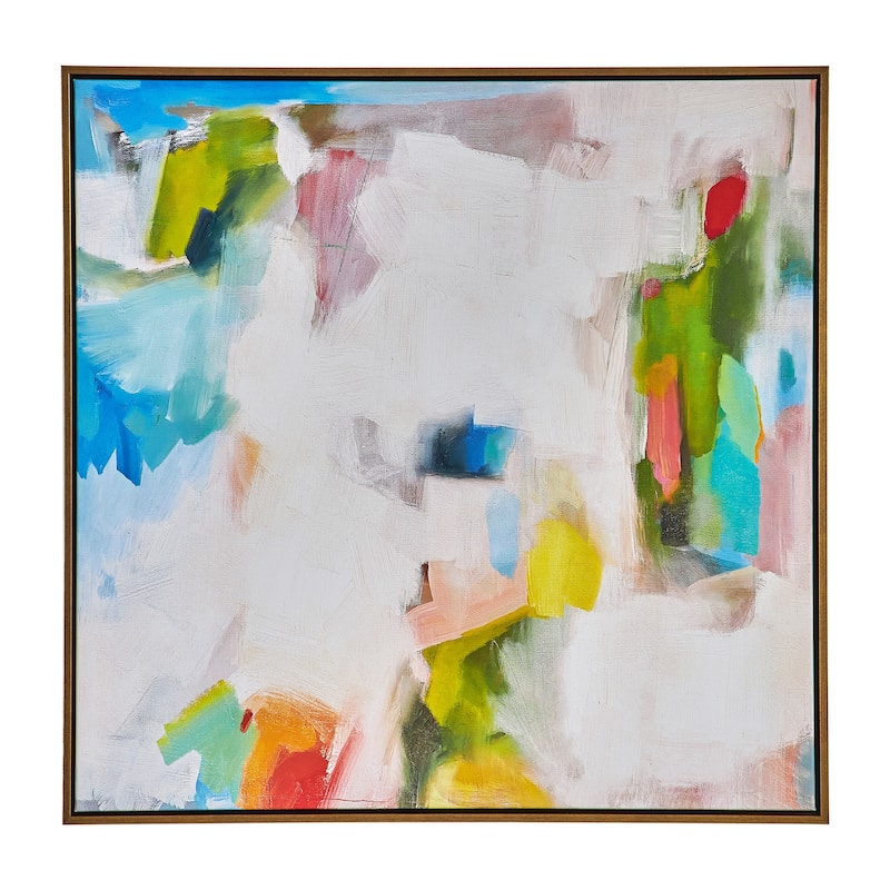 'Dream of Isles' Solid Wood Framed Abstract Art by Van Fossan