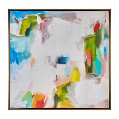 'Dream of Isles' Solid Wood Framed Abstract Art by Van Fossan