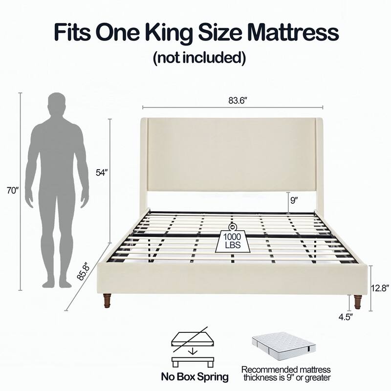 Harper Tall Headboard Upholstered Bed