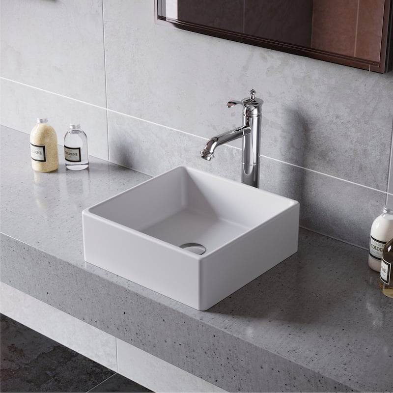 Karran Vineyard KBF472 Single-Handle Single Hole Vessel Bathroom Faucet with Matching Pop-up Drain
