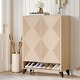preview thumbnail 18 of 23, 24 Pairs Large Wood Shoe Storage Cabinet with Doors for Entryway - 6-Tier Natural