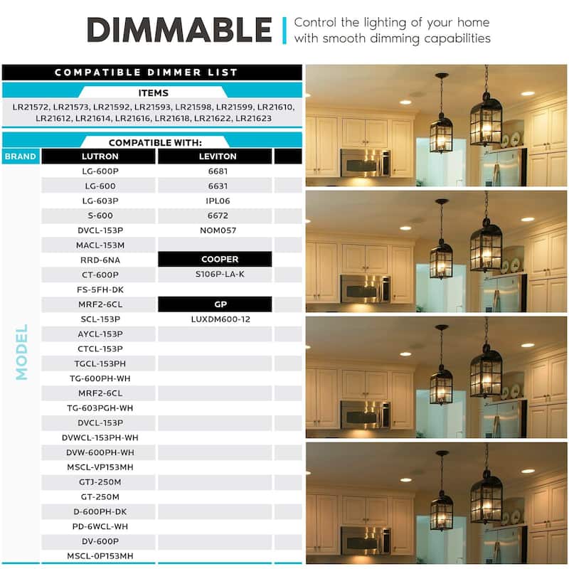 Luxrite Candelabra LED Light Bulbs 100W Equivalent 800 Lumens 7W B11 Dimmable Damp Rated UL Listed E12 6 Pack