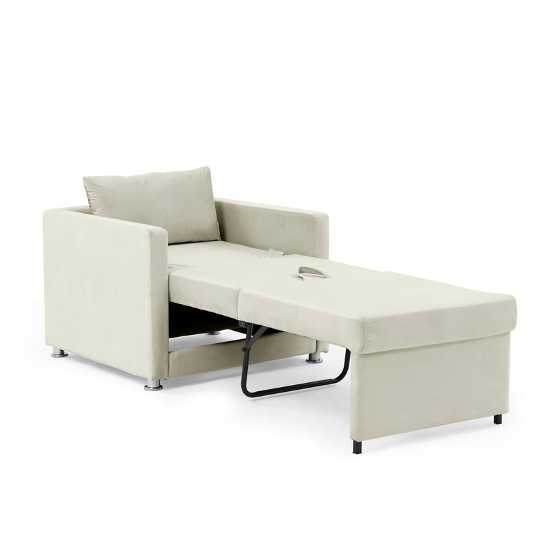 Velvet Chair Bed, Convertible Lounger Sleeper Chair Bed Bath & Beyond