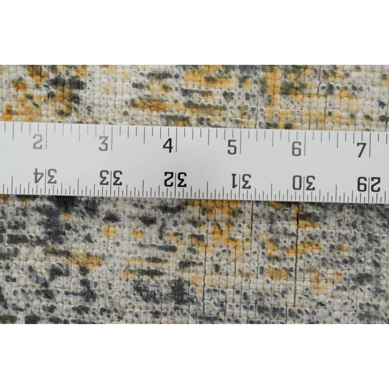 Hand Knotted Oriental Viscose Silk Carpet Modern Pictorial Multi-Colored Abstract Area Rug - 7' 8'' X 5' 7''