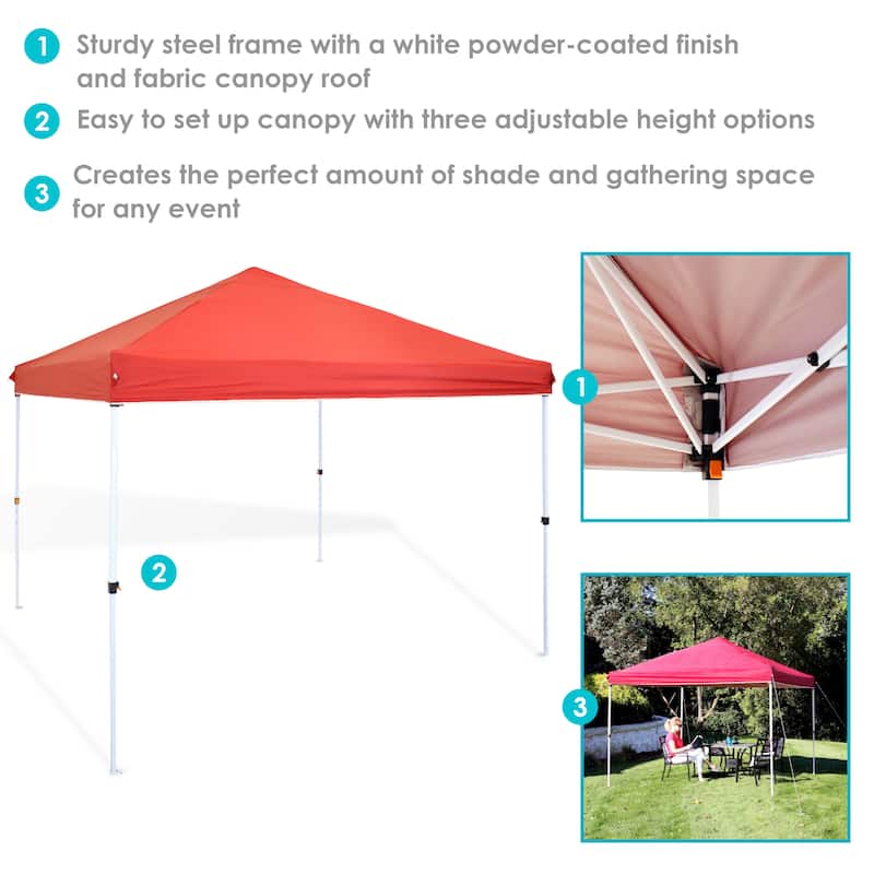 Sunnydaze Standard Pop-Up Canopy with Carry Bag and Sandbags