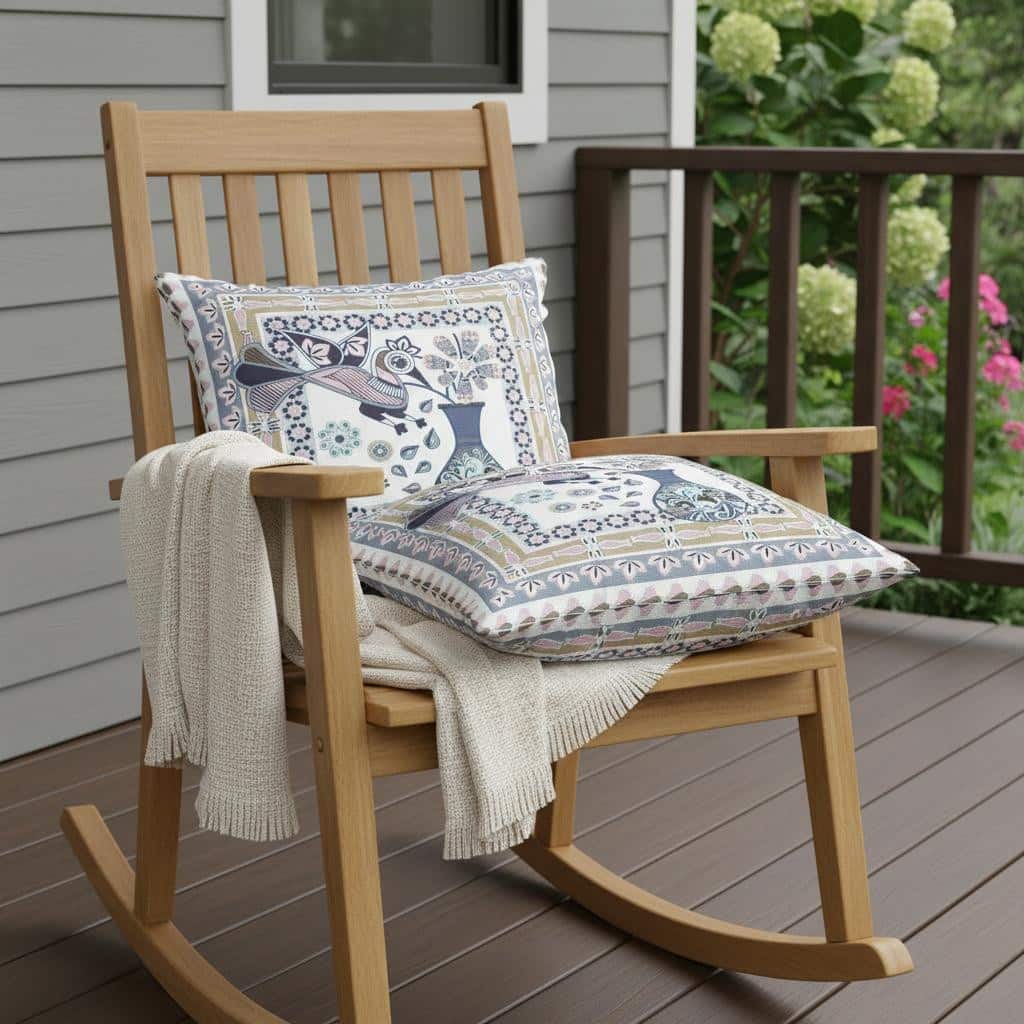 HomeRoots Set of Two 16" X 16" Beige and White Peacock Blown Seam Floral Indoor Outdoor Throw Pillow - 16.00' X '16.00' X '5.00