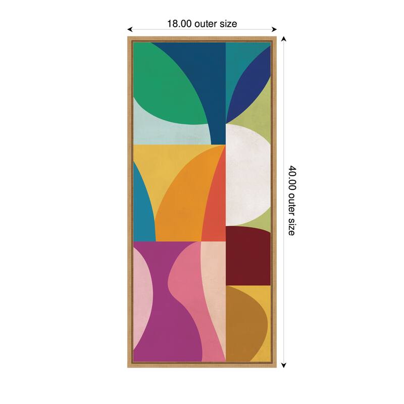 Kate and Laurel Abstract 01 Panel 1 by Rachel Lee Framed Canvas Wall Art Print