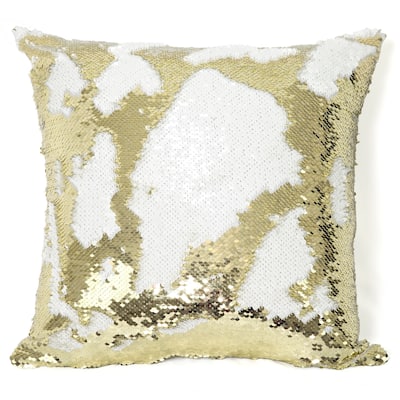 Violet Linen Bally Decorative Mermaid Reversible Sequin Decorative Cushion Cover
