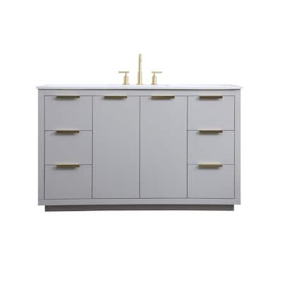 Elegant Lighting VF19454 Blake 54" Free Standing Single Basin Vanity
