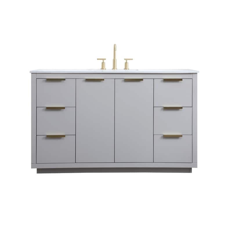 Elegant Lighting VF19454 Blake 54" Free Standing Single Basin Vanity