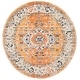 preview thumbnail 114 of 124, SAFAVIEH Madison Andra Boho Oriental Distressed Rug 6'7" Round - Orange/Ivory