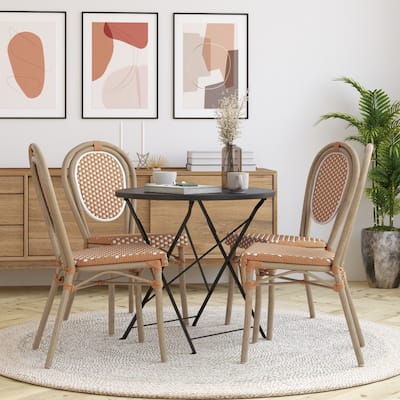 Stacking Bistro Chairs with Metal Frames