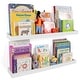 preview thumbnail 2 of 5, Wallniture Philly 31.5" Floating Shelves for Nursery Decor, White Bookshelf (Set of 2)
