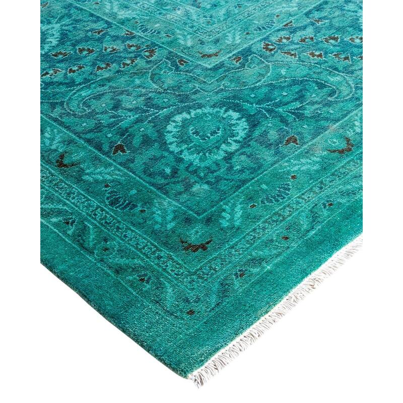 Contemporary Overdyed Wool Hand Knotted Area Rug - 10' 3" x 14' 0"