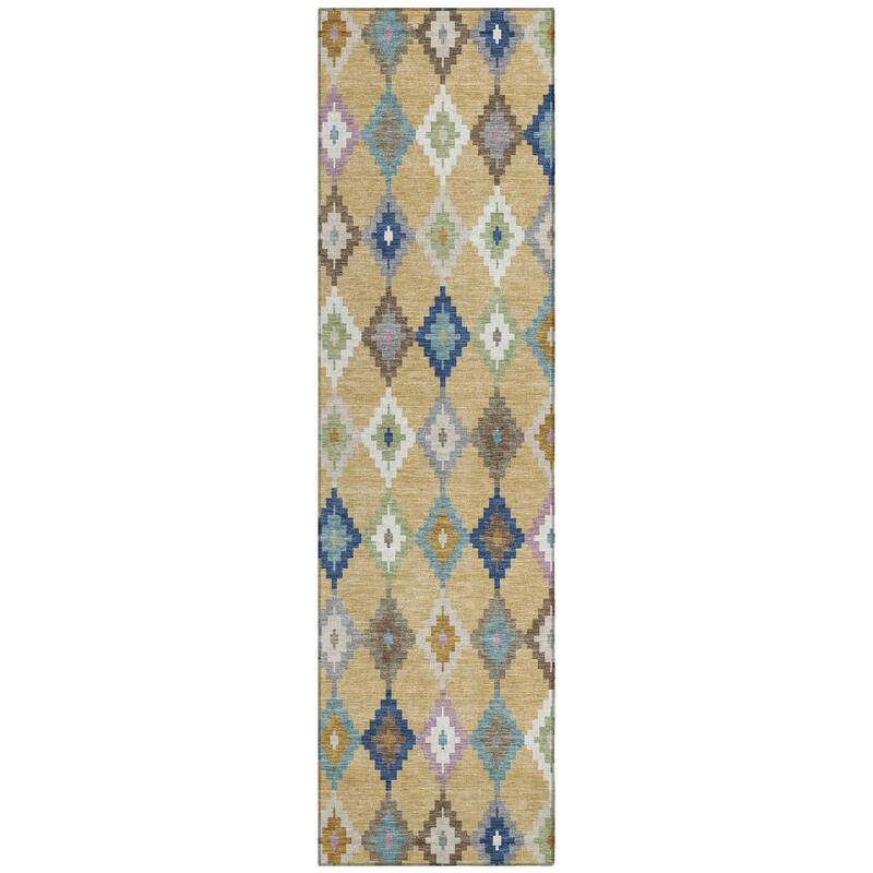 Machine Washable Indoor/ Outdoor Global Ahmet Chantille Rug