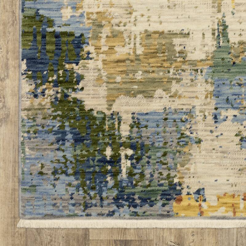 Style Haven Shiloh Abstract Beige/Multi Wool Blend Area Rug