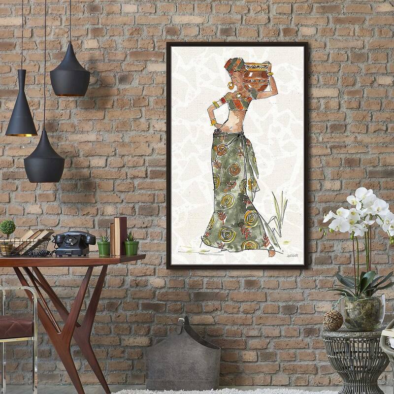 "African Flair VIII" Print on Floating Canvas