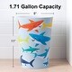 preview thumbnail 4 of 3, Colorful Animated Sharks Wastebasket - Multi