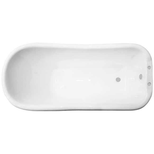 Kingston Brass Aqua Eden 67" Cast Iron Clawfoot Tub with 7" Faucet