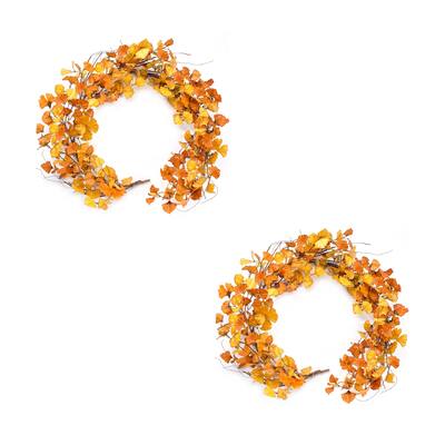 Fall Gingko Leaf Garland (Set of 2)