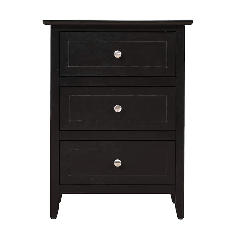 Daniel 3-drawer Transitional Wooden Nightstand