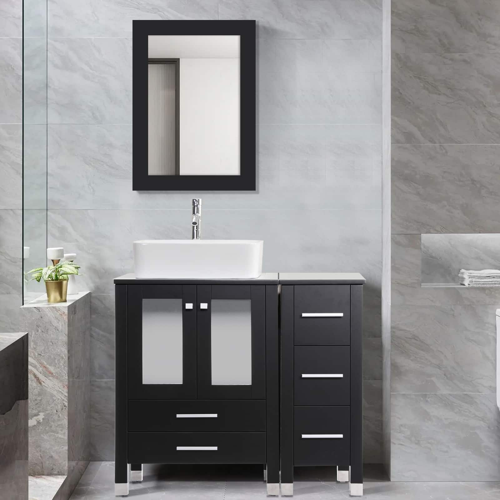 Option W-B-Ceramic rectangular sink