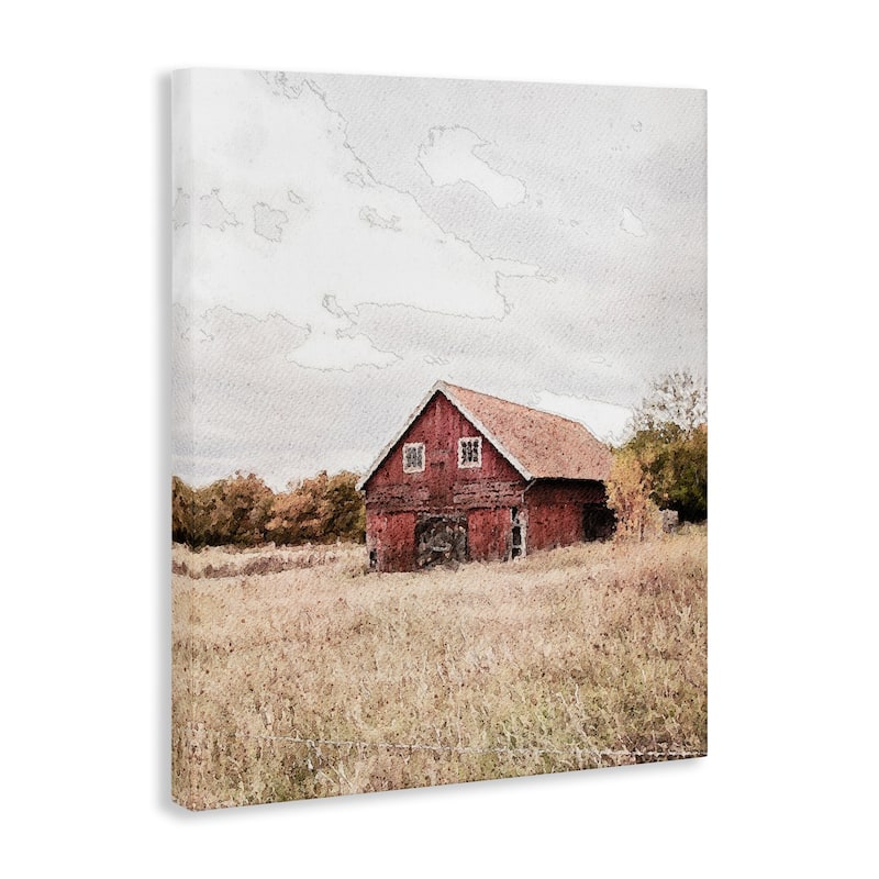 Stupell Red Barn Country Terrain Canvas Wall Art Design By Susan Ball