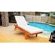 Safavieh Outdoor Living Newport Brown/ Beige Cart-Wheel Adjustable Chaise Lounge Chair - 27.6" x 78.7" x 14.2"