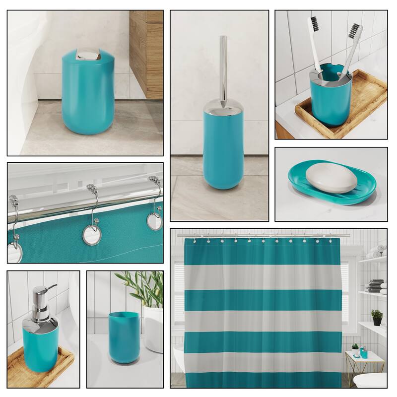 Clara Clark Bathroom Accessories Set with Shower Curtain and Rugs