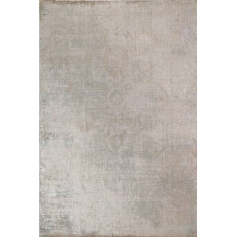 Decorative Contemporary Abstract Living Room Area Rug Hand-knotted - 6'10" x 9'7"