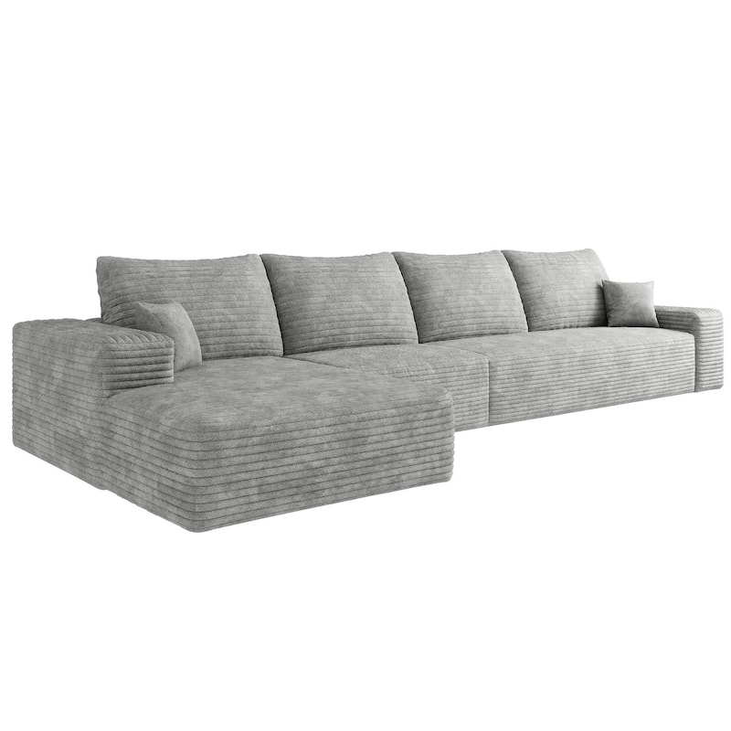 Sofa 135-in Casual Gray 4 -seater Left Sectional - 8' x 10'