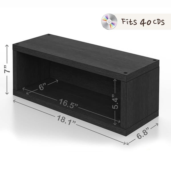 WAY BASICS Stackable Media Storage Rack Shelving and Organizer Holds