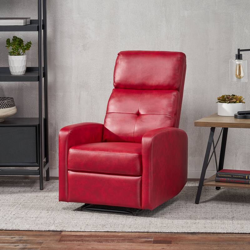 Samedi PU Leather Recliner Club Chair by Christopher Knight Home On