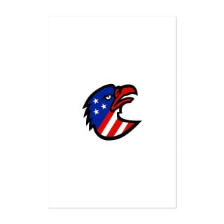 American Flag Inside Eagle Mascot Illustrations Art Print/Poster - Bed ...