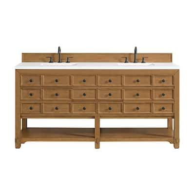 James Martin Vanities 505-V72-3WZ Malibu 72" Free Standing Double