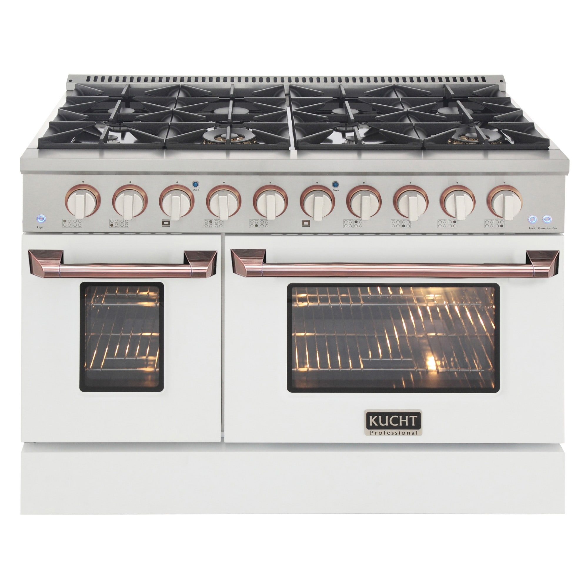 KUCHT Professional 48 in. 6.7 cu. ft. Natural Gas Range with Sealed Burners and Convection Oven in SS with customized colors