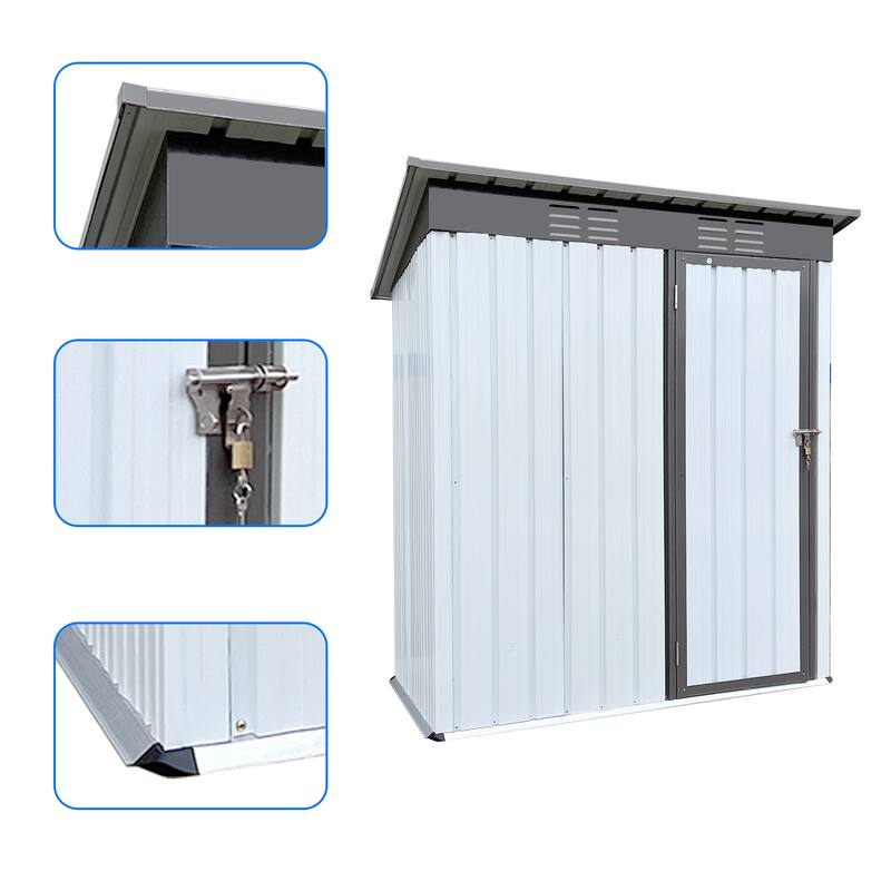 Metal garden sheds 5ftx3ft outdoor storage sheds