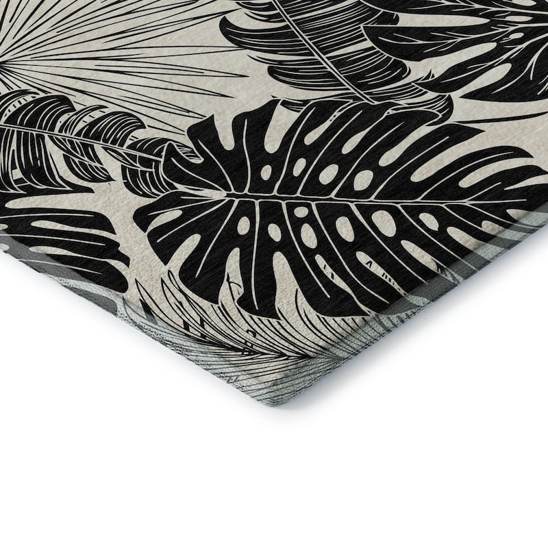 Premium Washable Super Soft Tropical Palm Leaf Mayfield Rug