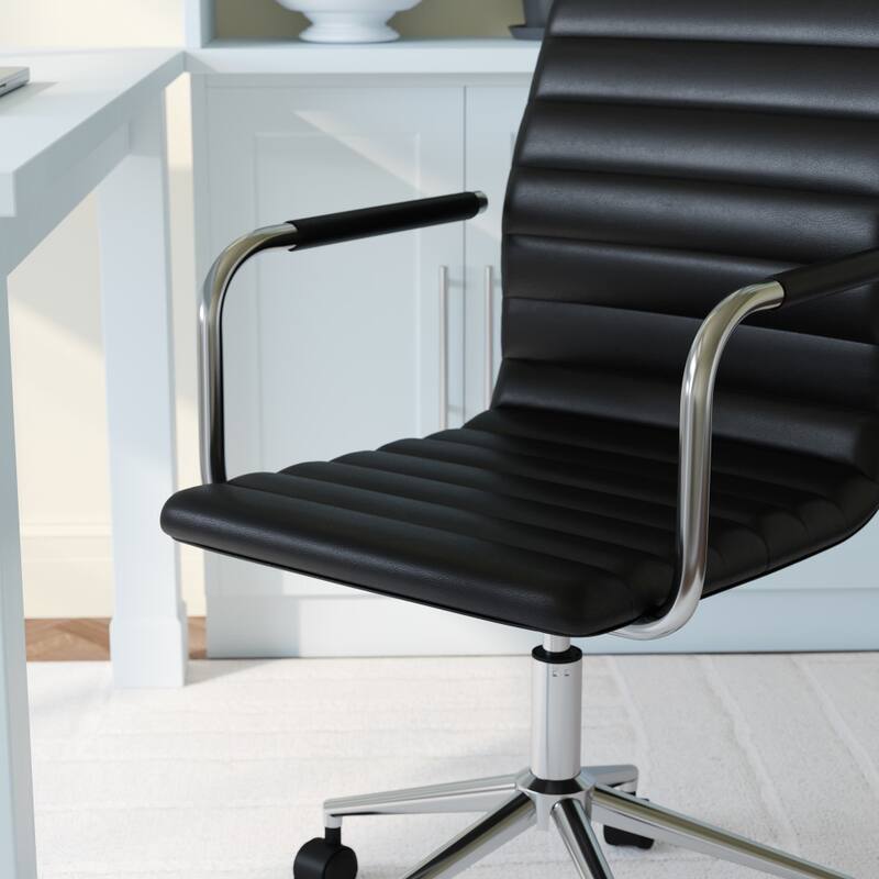 Martha Stewart Upholstered Swivel Office Chair
