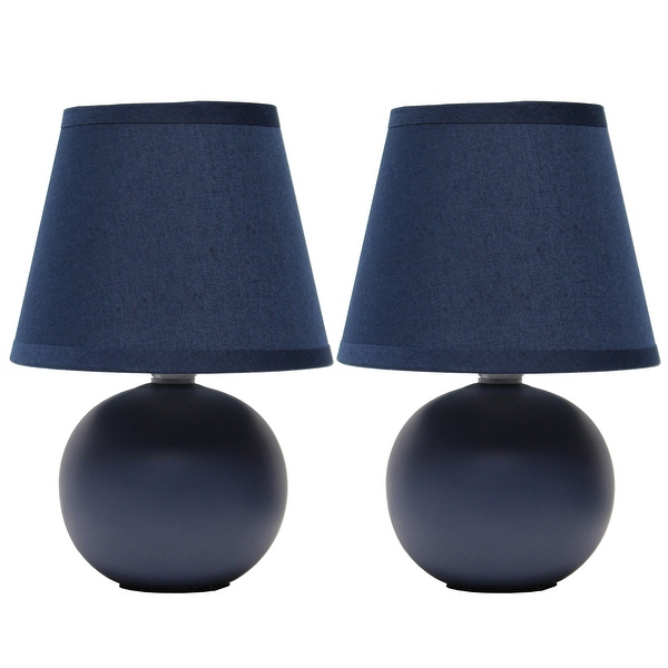 8.66 Petite Orb Lamp Two Pack Set w Matching Fabric Shade Bed Bath Beyond 37606006