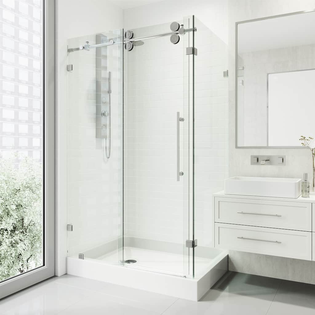 VIGO Winslow Frameless Sliding Shower Enclosure