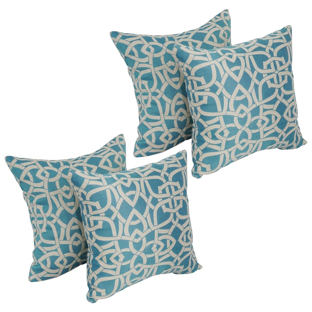 17-inch Square Premium Woven Outdoor Throw Pillows (Set of 1, 2, or 4)