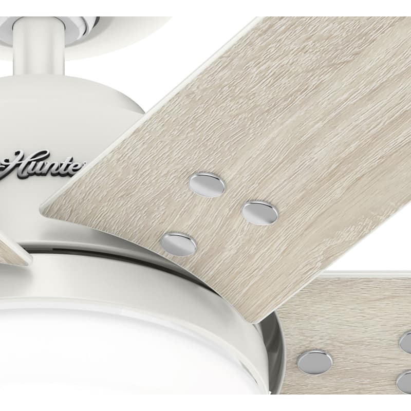 Hunter 44" Pacer Ceiling Fan with LED Light Kit and Handheld Remote - Modern Farmhouse, Transitional